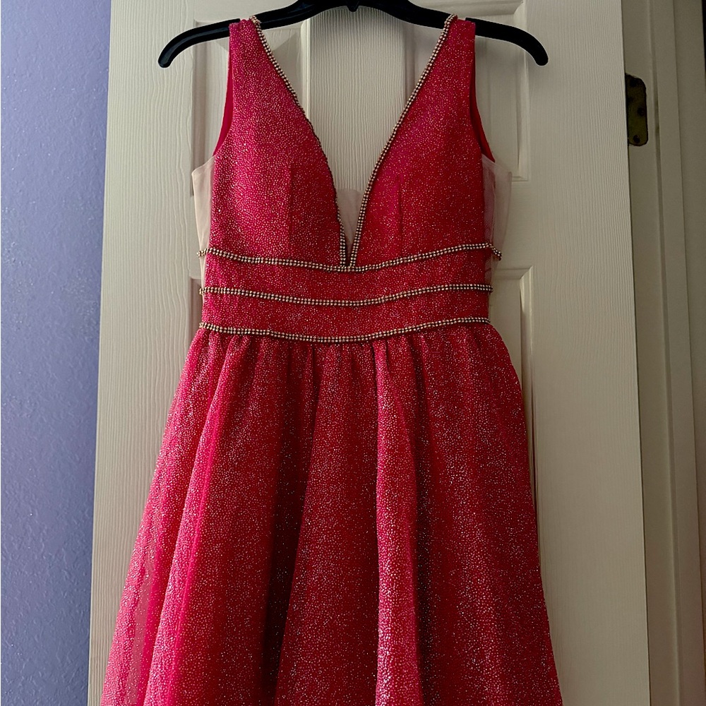 Glittery Hot Pink Party Dress